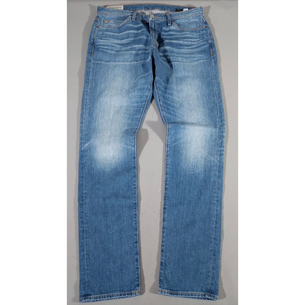 Ace Rivington Athletic Taper Jeans Men 36x34 Blue Candiani Italian Denim Stretch
